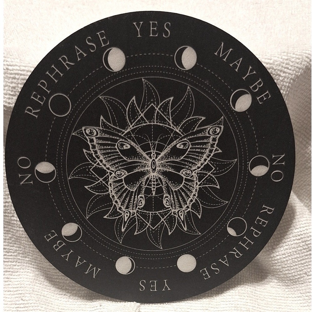 Butterfly Moon Phase Pendulum Dowsing Board Double Sided Celestial Divination